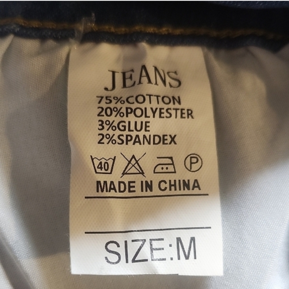 High-Rise Distressed Women's Jean Shorts in Blue - Picture 4 of 5